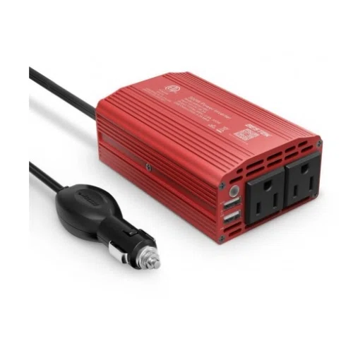 Bestek 2 Outlet 300W Car Power Inverter 4 USB Ports