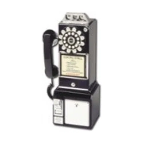 Crosley CR56-BK Corded 1950s Classic Pay Phone 