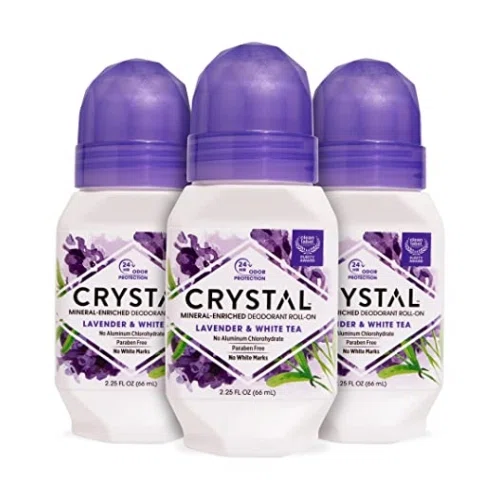 Crystal Mineral Deodorant Roll-On Lavender & White Tea