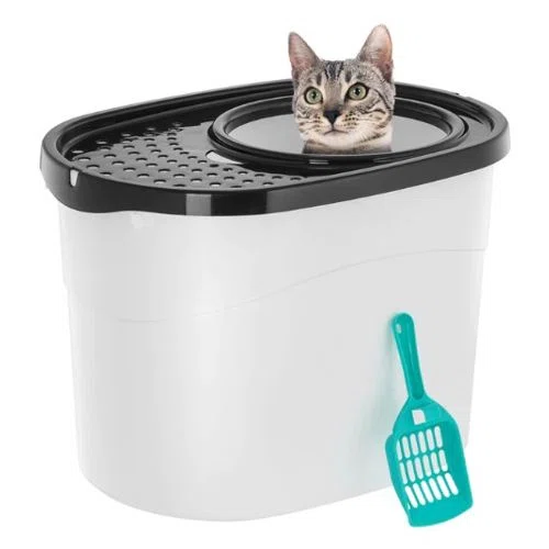 IRIS Top Entry Cat Litter Box with Scoop