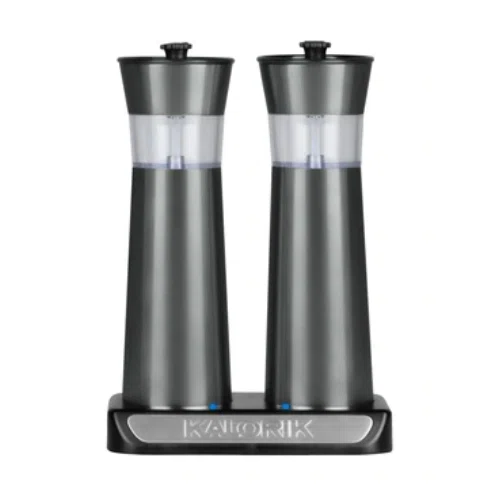 Kalorik Rechargeable Gravity Salt and Pepper Grinder Set