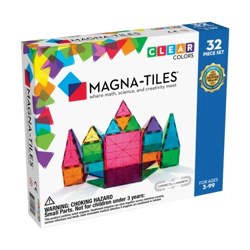  Magna-Tiles Clear Colors 32-Piece Set