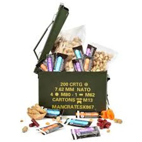 Man Crates Premium Snacks Ammo Can