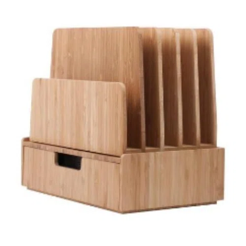 MobileVision Bamboo File Folder Holder & Drawer