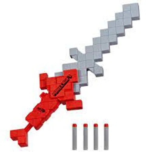 Nerf Minecraft Heartstealer Sword with 4 Nerf Elite Foam Darts