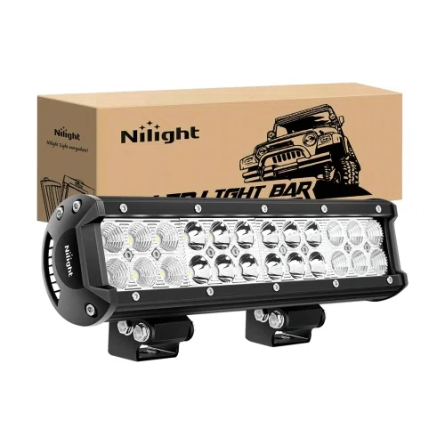 Nilight Offroad Truck Led Light Bar 12 Inch 72W Spot Flood Combo Beam Roof Grille Bumper Hood Driving Fog Lights