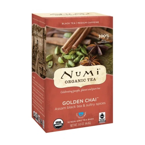 Numi Organic Tea Golden Chai Tea Bags