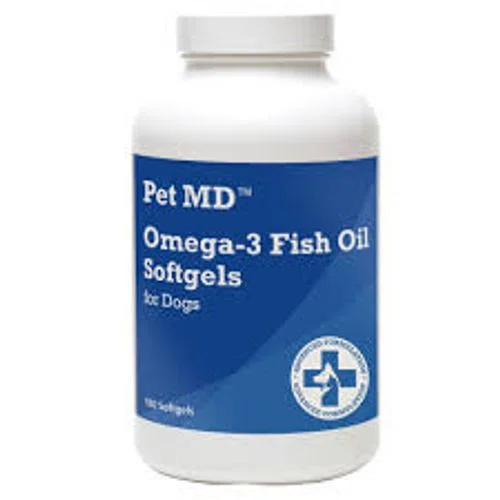 Pet MD Omega-3 Fish Oil Softgels for Dogs