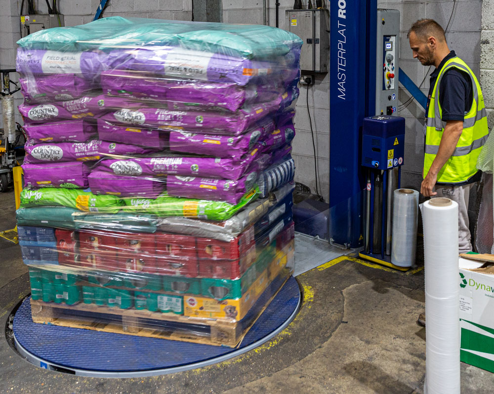 pallet being wrapped