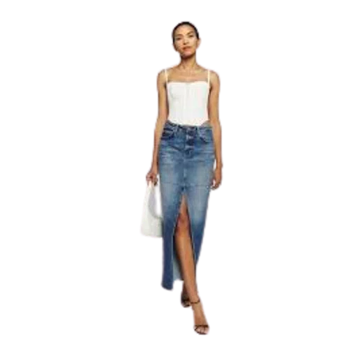 Reformation Tazz Maxi Denim Skirt