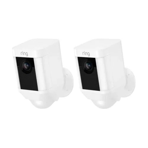 Ring Spotlight Cam Battery Outdoor Rectangle Security Wireless Standard Surveillance Camera (2-Pack)