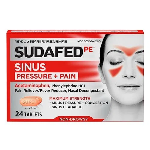 Sudafed PE Sinus Pressure + Pain Relief