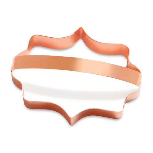 Sur La Table Copper-Plated Fancy Plaque Cookie Cutter With Handle