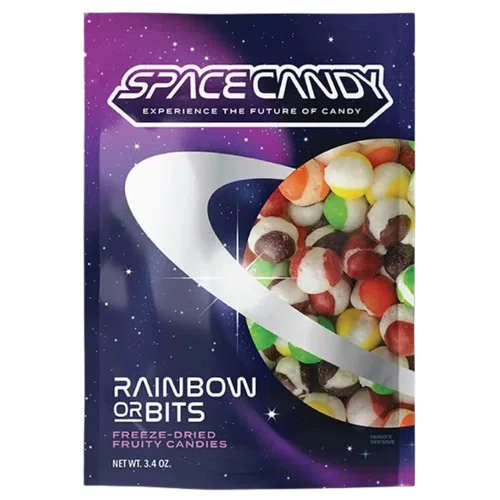 The Candy Space Rainbow Orbits Freeze Dried Fruity Candies